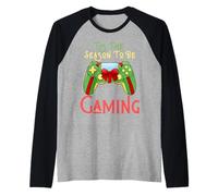 C'est la Saison pour Jouer à Gamer Ugly Christmas Fun Game Manche Raglan