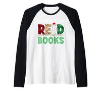 C'est la Saison pour Lire Un Livre, Noël, Lecture de Noël Manche Raglan