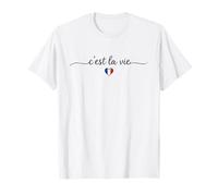 C'est La Vie Drapeau Français Cœur Souvenir France T-Shirt