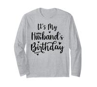 C'est l'anniversaire de mon mari amusant pour les couples assortis Manche Longue
