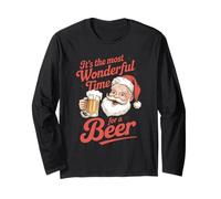 C'est Le Moment Le Plus Merveilleux pour Une bière Père Noël Amusant à Boire Manche Longue