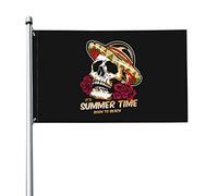 C'Est L'Été Né Pour La Plage Drapeaux De Jardin Colorée Garden Flag Avec Œillets Drapeaux Décoratif Pour Intérieure Balcon Extérieure 90X150Cm