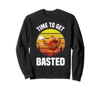 C'est l'heure de Boire Un Verre rétro pour Thanksgiving Sweatshirt
