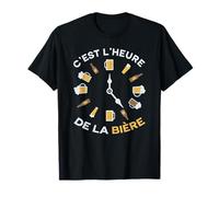 C'est L'Heure De La Bière Amateur Buveur Citation T-Shirt