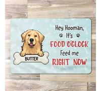 C'est L'Heure De La Nourriture - Nourrissez-Moi Dès Maintenant - Drôle d'animal De Compagnie Personnalisé pour Chien Tapis De Bain Antidérapant Tapis De Porte Doux Paillasson De Bienvenue 40X60Cm