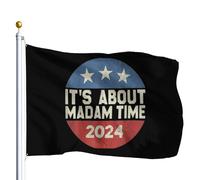 C'est l'heure de Madame ! - 2 drapeaux d'extérieur 3x5, bannière drapeau joyeux, décoration de jardin amusante 3x5