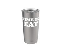 C'est l'heure de manger ! Repas minimaliste et amusant pour Thanksgiving Gobelet isotherme en acier inoxydable double paroi