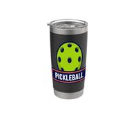 C'est l'heure du pickleball : c'est parti ! Gobelet isotherme en acier inoxydable double paroi