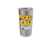 C'est l'heure du pickleball : c'est parti ! Gobelet isotherme en acier inoxydable double paroi