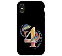 C'est ma 4e fête d'anniversaire Ocean 4 ans Sea Fish B-Day Coque pour iPhone X/XS