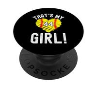 C'est ma fille numéro n ° 44 coeur softball PopSockets PopGrip Adhésif