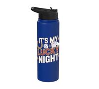 C'est ma nuit de chance avec un jeu de casino amusant Stainless Steel Insulated Water Bottle