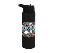C'est ma nuit de chance avec un jeu de casino amusant Stainless Steel Insulated Water Bottle