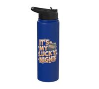 C'est ma nuit de chance avec un jeu de casino amusant Stainless Steel Insulated Water Bottle