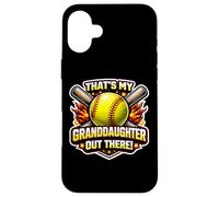C'est ma Petite-Fille là-Bas, Fier Grand-père du Softball Coque pour iPhone 16 Plus