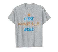C'est Marseille BéBé - Cadeau - Punchline - T-Shirt, Homme, Gris Chiné, M
