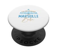C'est Marseille bébé -Cadeau Supporter Marseillais Velodrome PopSockets PopGrip Adhésif