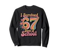 C'est Mignon, J'Ai survécu à 67 Jours d'école Meme Six Seven Brain Rot 6 Sweatshirt