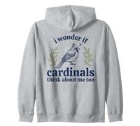 C'est Mignon, Je me Demande si Les Cardinaux pensent Que Je suis trop ornithologue Sweat à Capuche
