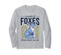 C'est Mignon, Je me Demande si Les Renards pensent trop à Moi Forest Fox Manche Longue