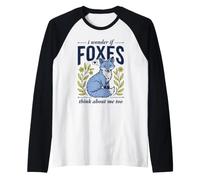 C'est Mignon, Je me Demande si Les Renards pensent trop à Moi Forest Fox Manche Raglan