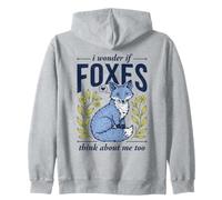 C'est Mignon, Je me Demande si Les Renards pensent trop à Moi Forest Fox Sweat à Capuche