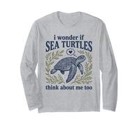 C'est Mignon, Je me Demande si Les Tortues de mer pensent trop à Moi Manche Longue
