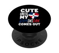C'est Mignon jusqu'à ce Que Mon dominicain sorte Un dominicain drôle PopSockets PopGrip Adhésif