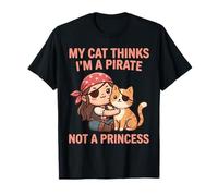 C'est Mignon, Mon Chat Pense Que Je suis Un Pirate, Pas Une Princesse Kawaii T-Shirt