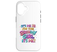 C'est Moi, Bonjour, Je suis la Fille Qui fête Son Anniversaire, rétro Coque pour iPhone 16