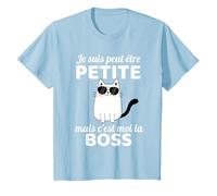 C'est moi la Boss Lunettes Humour Enfant Chat Petite Fille T-Shirt