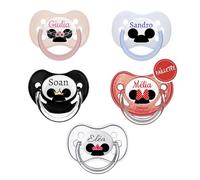 C'est moi qui décide Tétine sucette bébé personnalisable / personnalisée motif minnie mickey