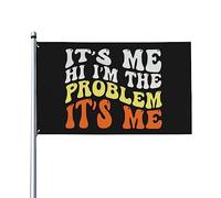 C'est moi, salut, je suis le problème Drapeau C'est moi Couleurs vives Résistant aux UV Parfait pour la décoration intérieure et extérieure Bannière en polyester simple face de 3 x 5 pieds avec œillet