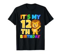 C'est Mon 12e Anniversaire Lion Safari Jungle Fête à 12 Ans T-Shirt