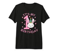 C'est Mon 1er Anniversaire Bunny Child Girl T-Shirt Haut de Gamme