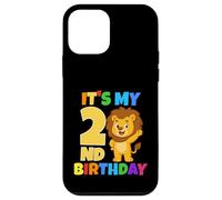 C'est Mon 2ème Anniversaire Lion Safari Jungle Party Age 2 Coque pour iPhone 12 Mini