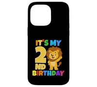 C'est Mon 2ème Anniversaire Lion Safari Jungle Party Age 2 Coque pour iPhone 14 Pro Max