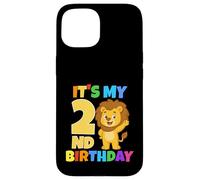 C'est Mon 2ème Anniversaire Lion Safari Jungle Party Age 2 Coque pour iPhone 15