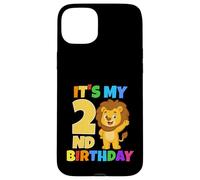 C'est Mon 2ème Anniversaire Lion Safari Jungle Party Age 2 Coque pour iPhone 15 Plus