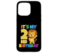 C'est Mon 2ème Anniversaire Lion Safari Jungle Party Age 2 Coque pour iPhone 15 Pro Max