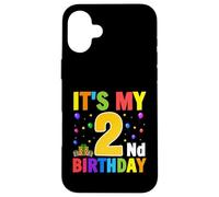 C'est Mon 2ème Cadeau d'anniversaire pour Les Tout-Petits garçons et Filles de 2 Ans Coque pour iPhone 16 Plus