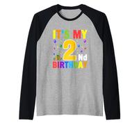 C'est Mon 2ème Cadeau d'anniversaire pour Les Tout-Petits garçons et Filles de 2 Ans Manche Raglan