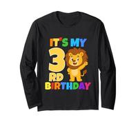 C'est Mon 3ème Anniversaire Lion Safari Jungle Party Age 3 Ans Manche Longue
