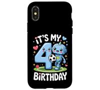 C'est Mon 4e Anniversaire, Robot Soccer Fun Coque pour iPhone X/XS