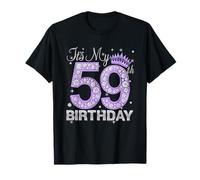 C'est mon 59e anniversaire, reine des femmes, 59 ans, couronne de diamants T-Shirt