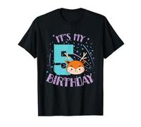 C'est Mon 5e Anniversaire, Deer Child Girl T-Shirt