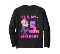 C'est mon 5e anniversaire Licorne Sirène 5 ans Mermicorn Manche Longue