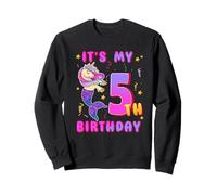 C'est mon 5e anniversaire Licorne Sirène 5 ans Mermicorn Sweatshirt