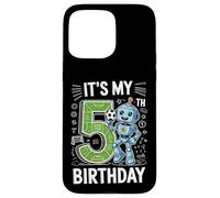 C'est Mon 5e Anniversaire Robot Soccer Robot Coque pour iPhone 15 Pro Max