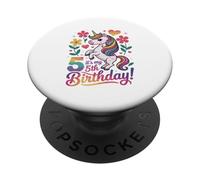 C'est Mon 5e Anniversaire, Unicorn Flowers PopSockets PopGrip Adhésif
